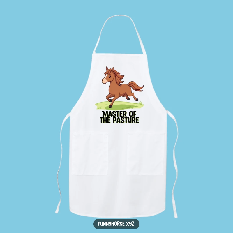 Funny Proud Horse Apron - Gallop Through Cooking, Hilarious Equestrian Gift!
