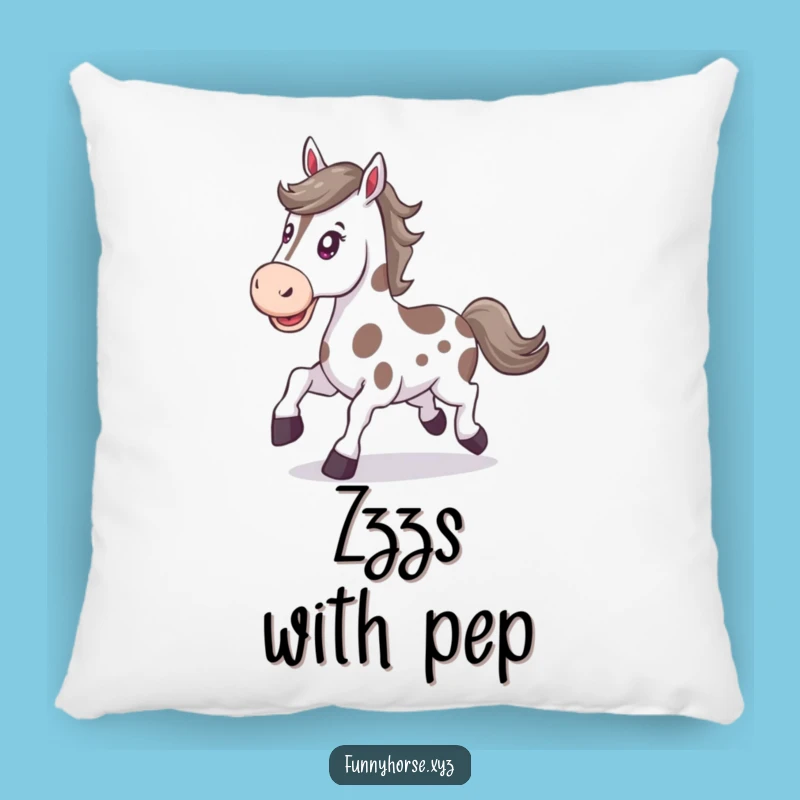 Funny Spotted Horse Pillow - Cozy Drive, Hilarious Decor Gift!