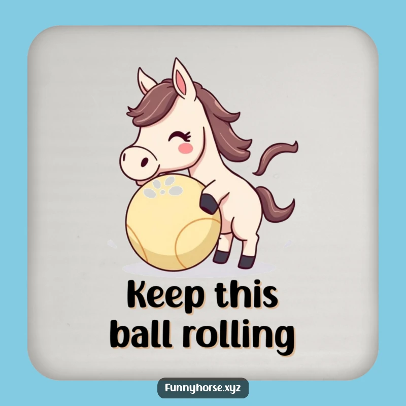 Funny Horse Ball Coaster: Protect Surfaces with Playful Nudges, Humorous Decor!
