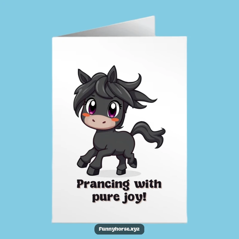 Free Printable Congrats Card: Curious Horse's Excitement - Humorous Downloadable Gift for New Beginnings