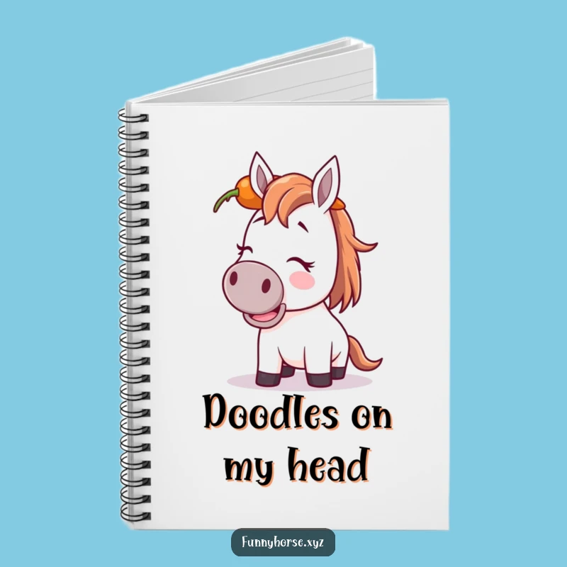 Funny Giggling Horse Carrot Notebook - Jot Down Ideas with Comical Humor Gift