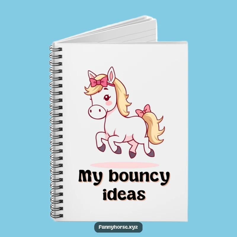 Funny Whimsical Horse Hop Notebook - Jot Down Ideas with Playful Humor Gift