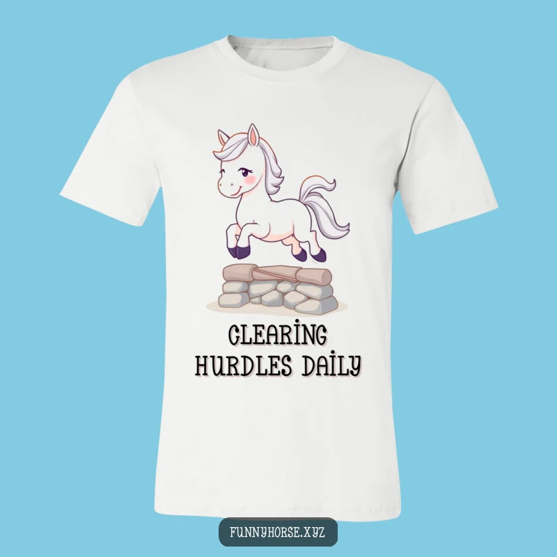 Funny Playful Horse T-Shirt - Jump Over Fun, Hilarious Equestrian Gift!