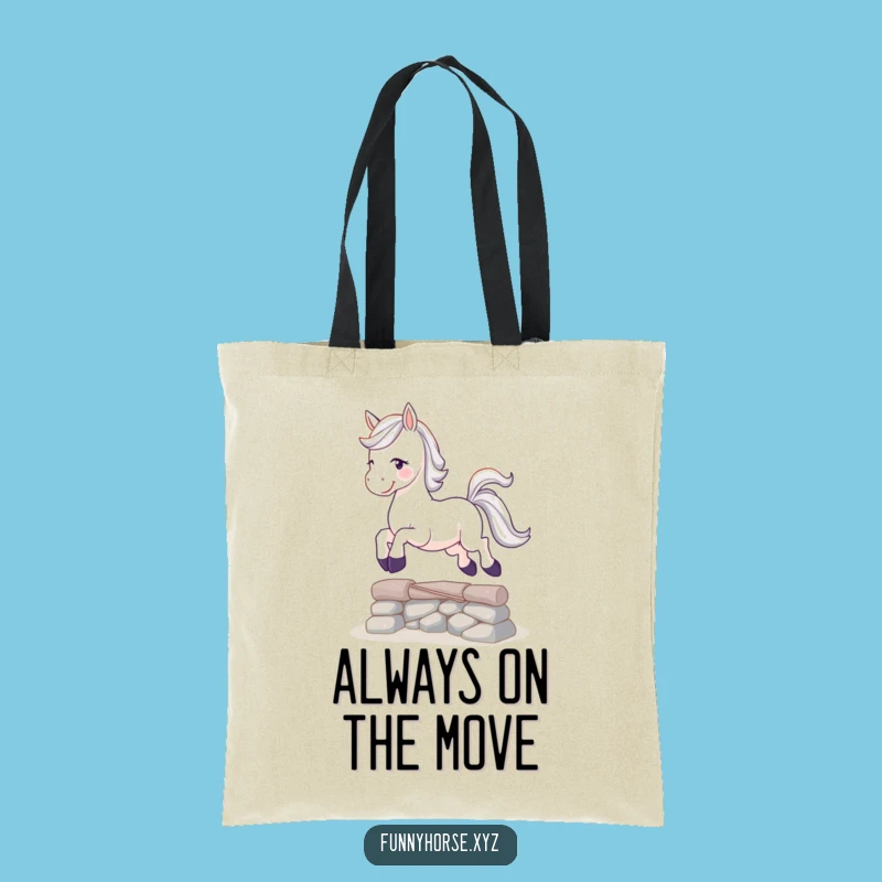 Funny Playful Horse Tote Bag - Carry Your Joy, Hilarious Equestrian Gift!